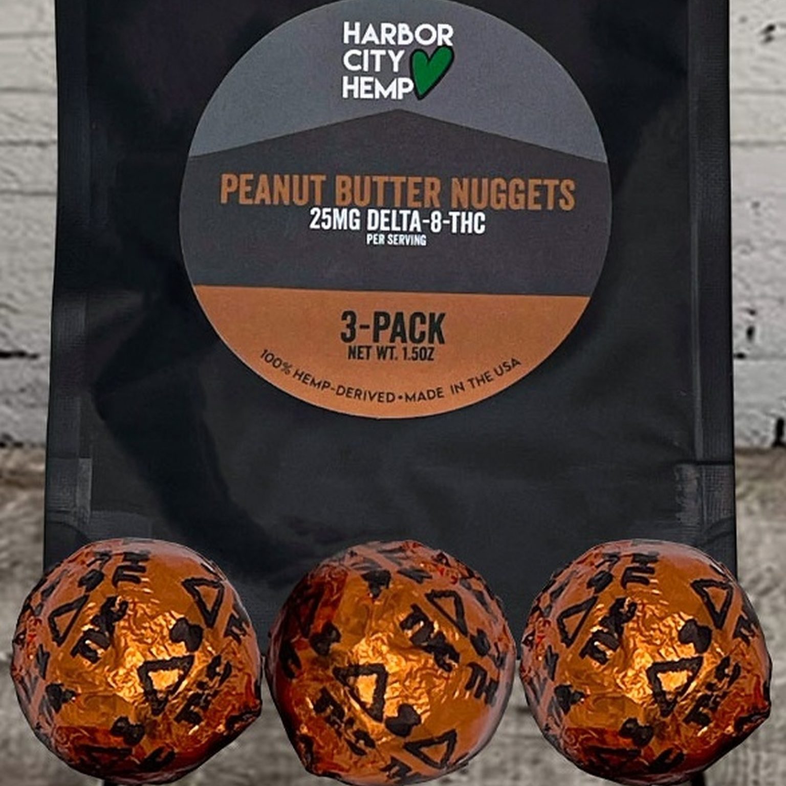 Harbor City Hemp Delta 8 Peanut Butter Nuggets 25MG Artisan Vapor
